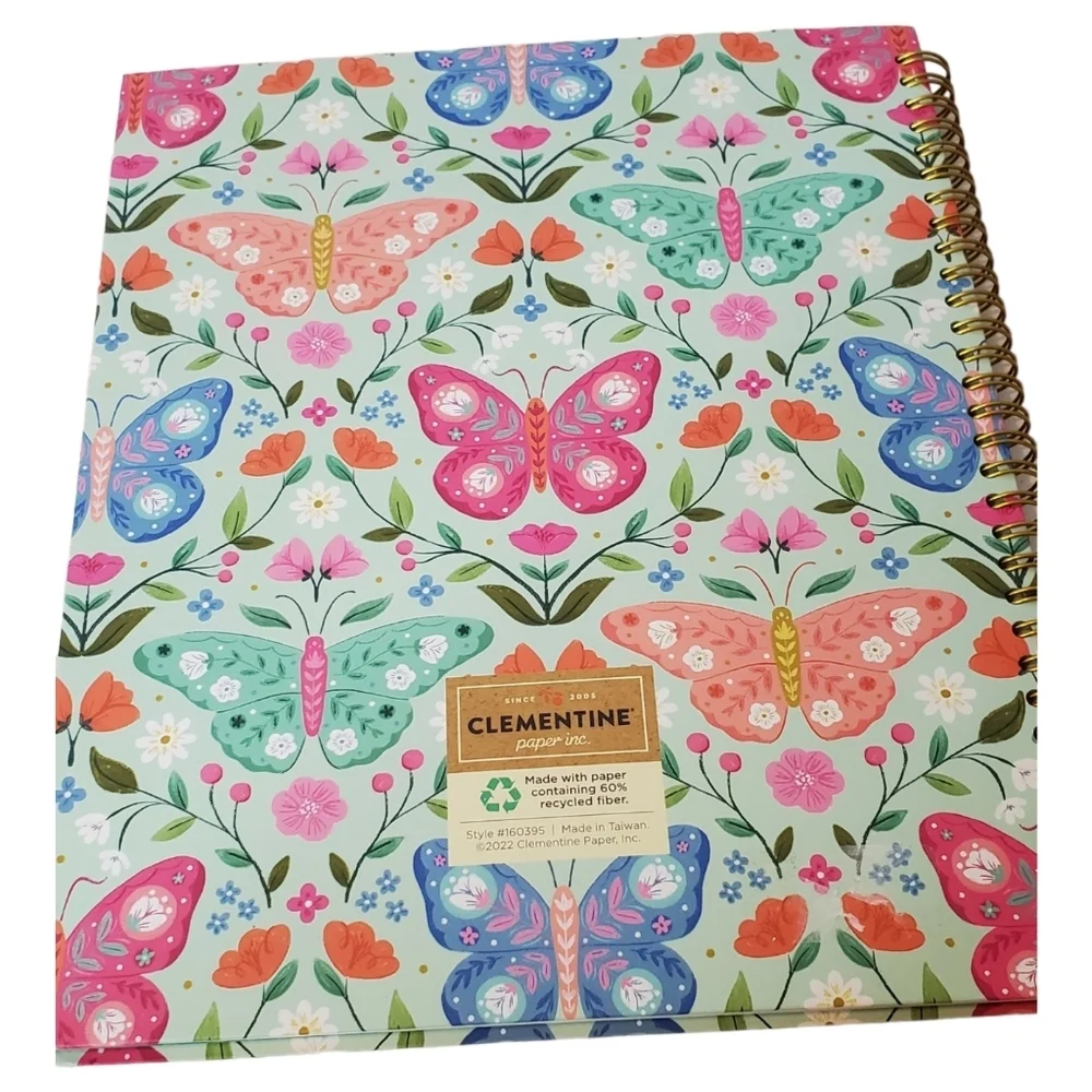 Clementine Floral Butterfly Patterned 2022/2023 Planner Hardcover